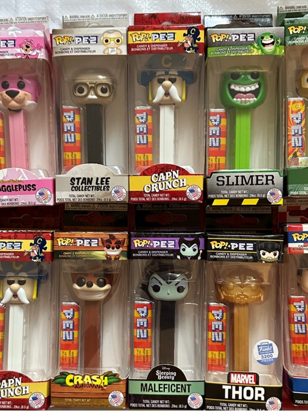 Funko Pop!  12 PEZ dispensers